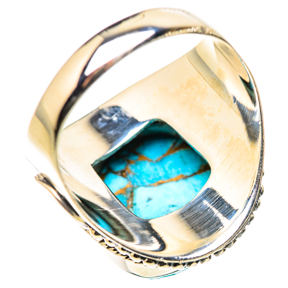 Blue Copper Composite Turquoise Rings handcrafted by Anasilvercos - RING132798 - Photo 3