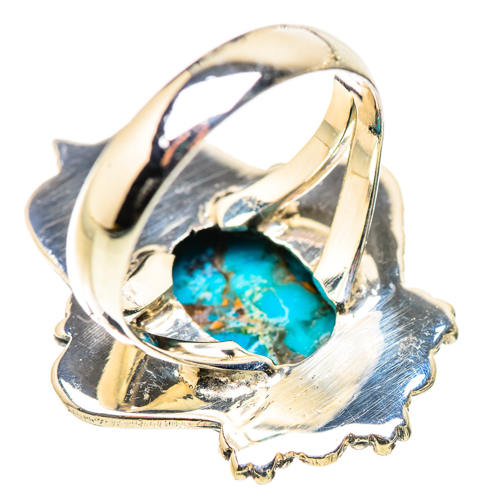 Blue Copper Composite Turquoise Rings handcrafted by Anasilvercos - RING132849 - Photo 3