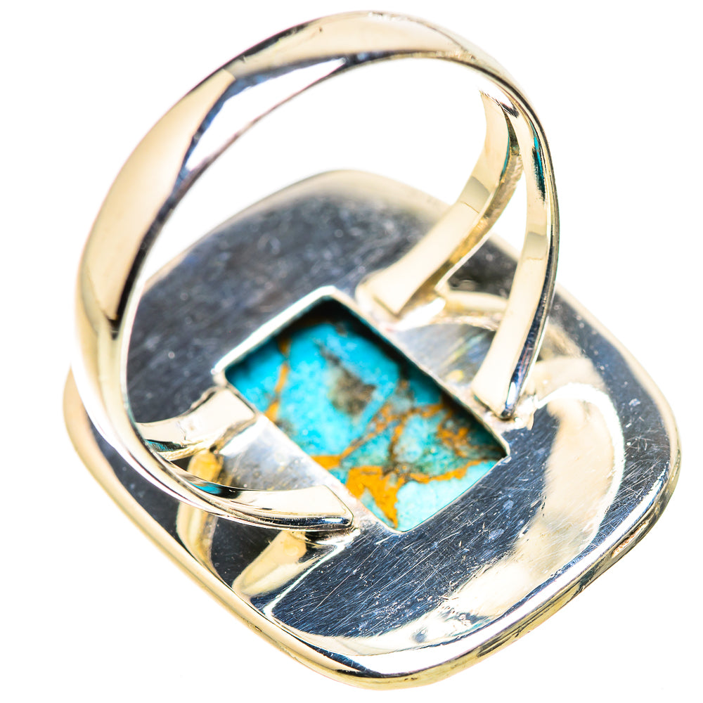 Blue Copper Composite Turquoise Rings handcrafted by Anasilvercos - RING132853 - Photo 3