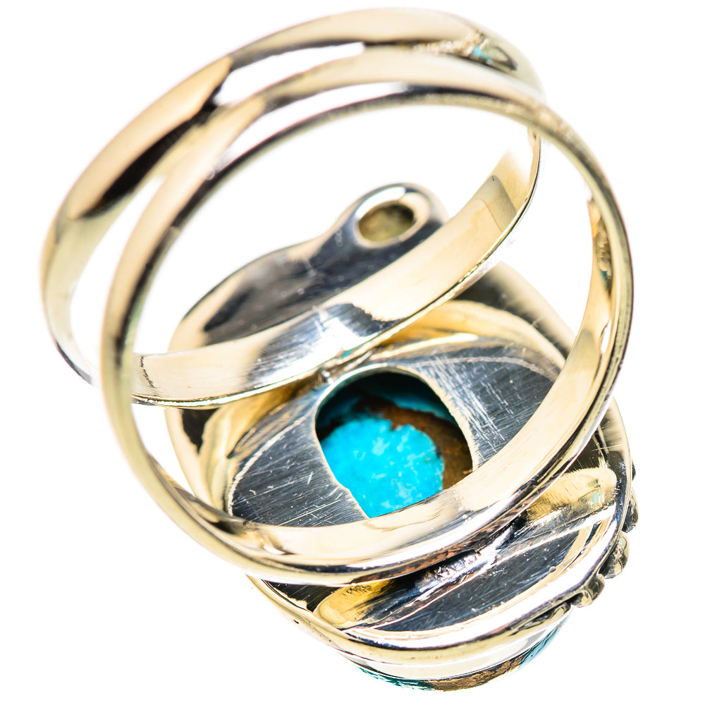Blue Copper Composite Turquoise Rings handcrafted by Anasilvercos - RING132898 - Photo 3