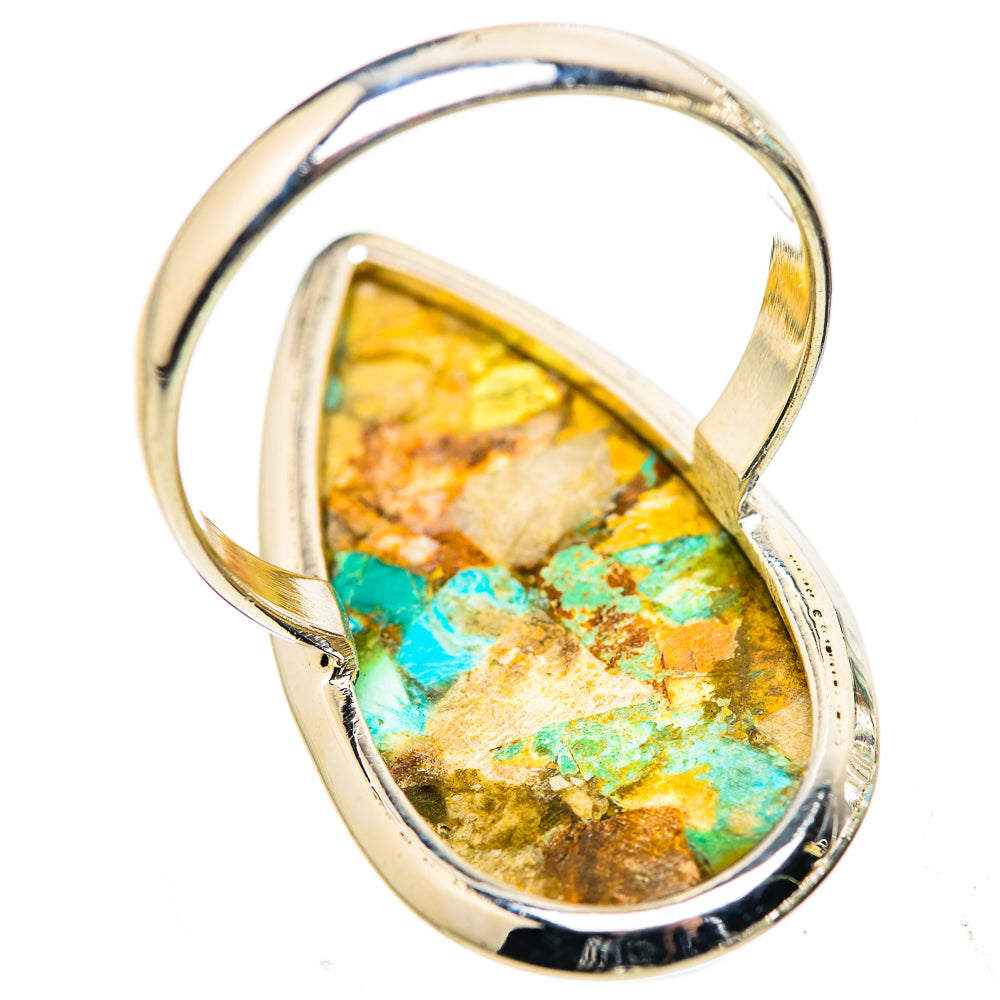 Kingman Mohave Turquoise Rings handcrafted by Anasilvercos - RING132920 - Photo 3