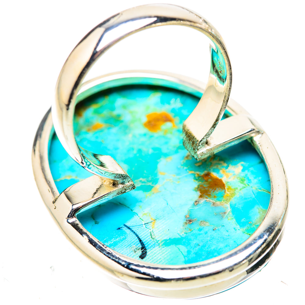 Kingman Mohave Turquoise Rings handcrafted by Anasilvercos - RING132926 - Photo 3