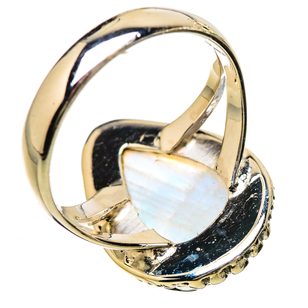 Rainbow Moonstone Rings handcrafted by Anasilvercos - RING133033 - Photo 3