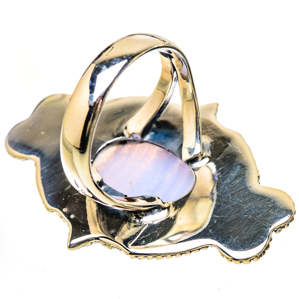 Blue Lace Agate Rings handcrafted by Anasilvercos - RING133067 - Photo 3