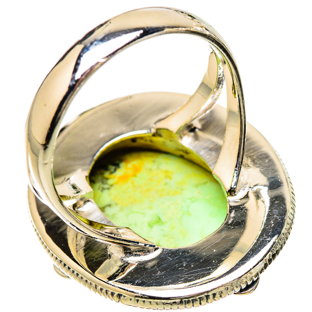 Lemon Chrysoprase Rings handcrafted by Anasilvercos - RING133089 - Photo 3