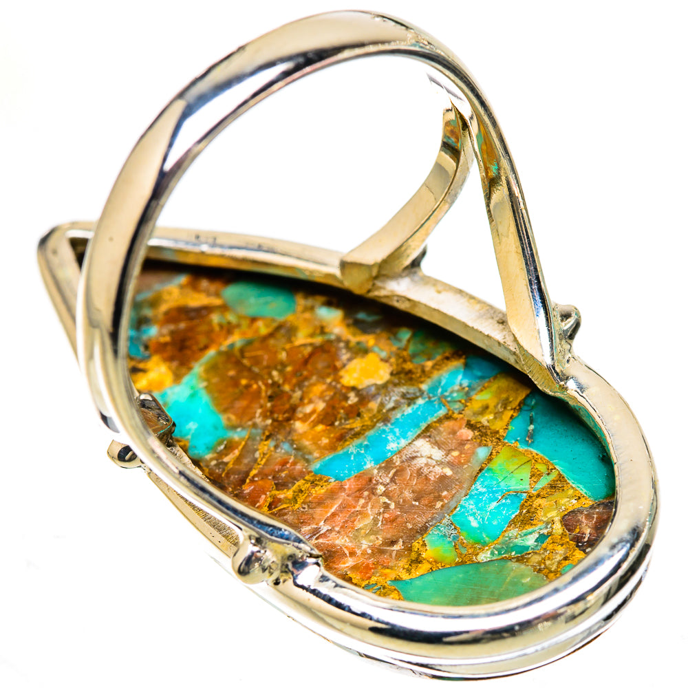 Blue Copper Composite Turquoise Rings handcrafted by Anasilvercos - RING133107 - Photo 3