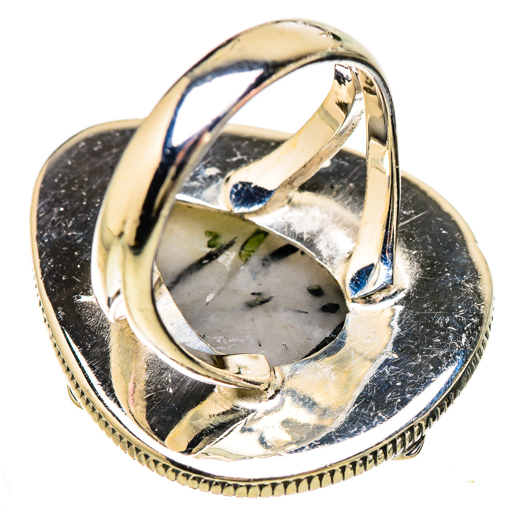 Green Tourmaline In Quartz Rings handcrafted by Anasilvercos - RING133151 - Photo 3