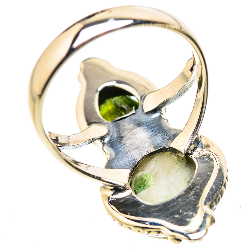 Green Tourmaline In Quartz Rings handcrafted by Anasilvercos - RING133195 - Photo 3