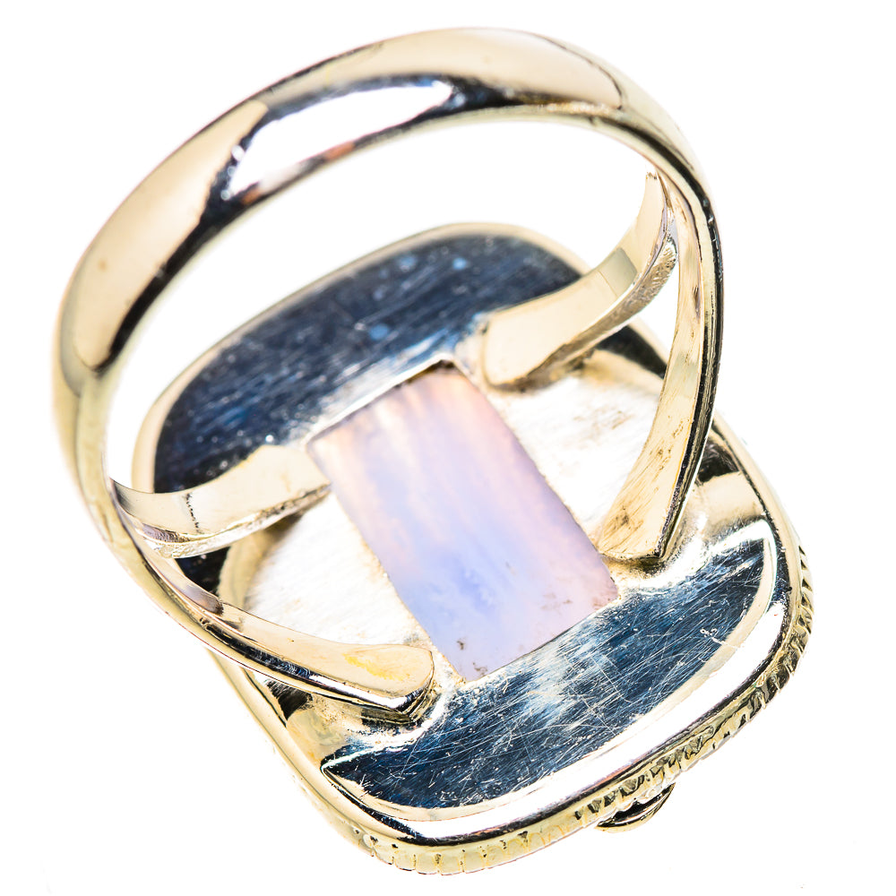 Blue Lace Agate Rings handcrafted by Anasilvercos - RING133207 - Photo 3