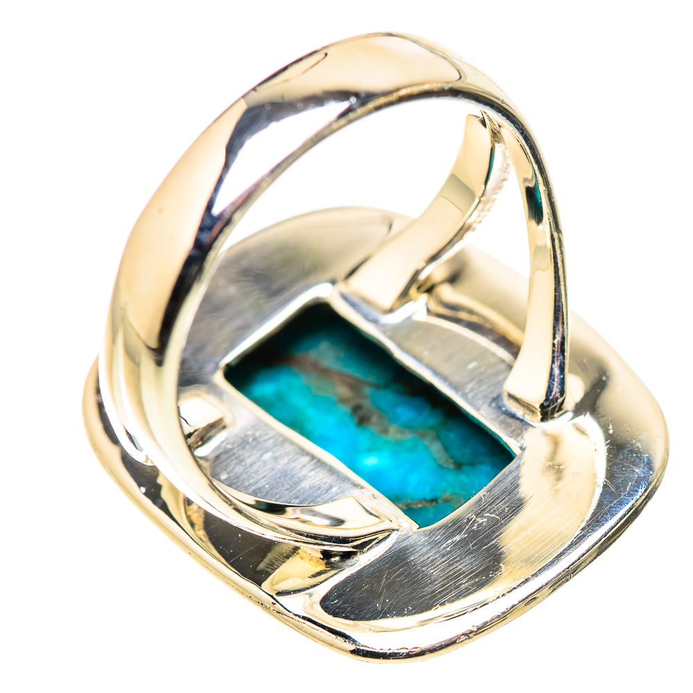 Blue Copper Composite Turquoise Rings handcrafted by Anasilvercos - RING133216 - Photo 3