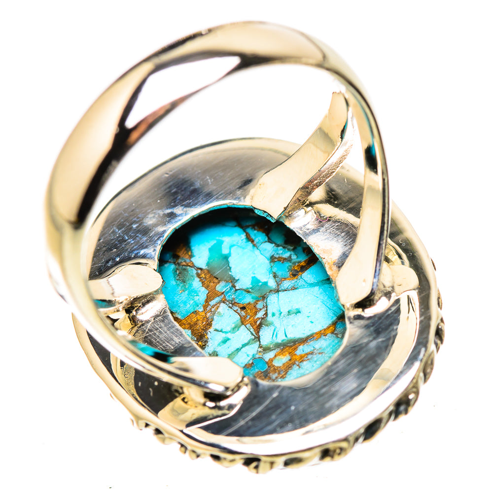 Blue Copper Composite Turquoise Rings handcrafted by Anasilvercos - RING133259 - Photo 3