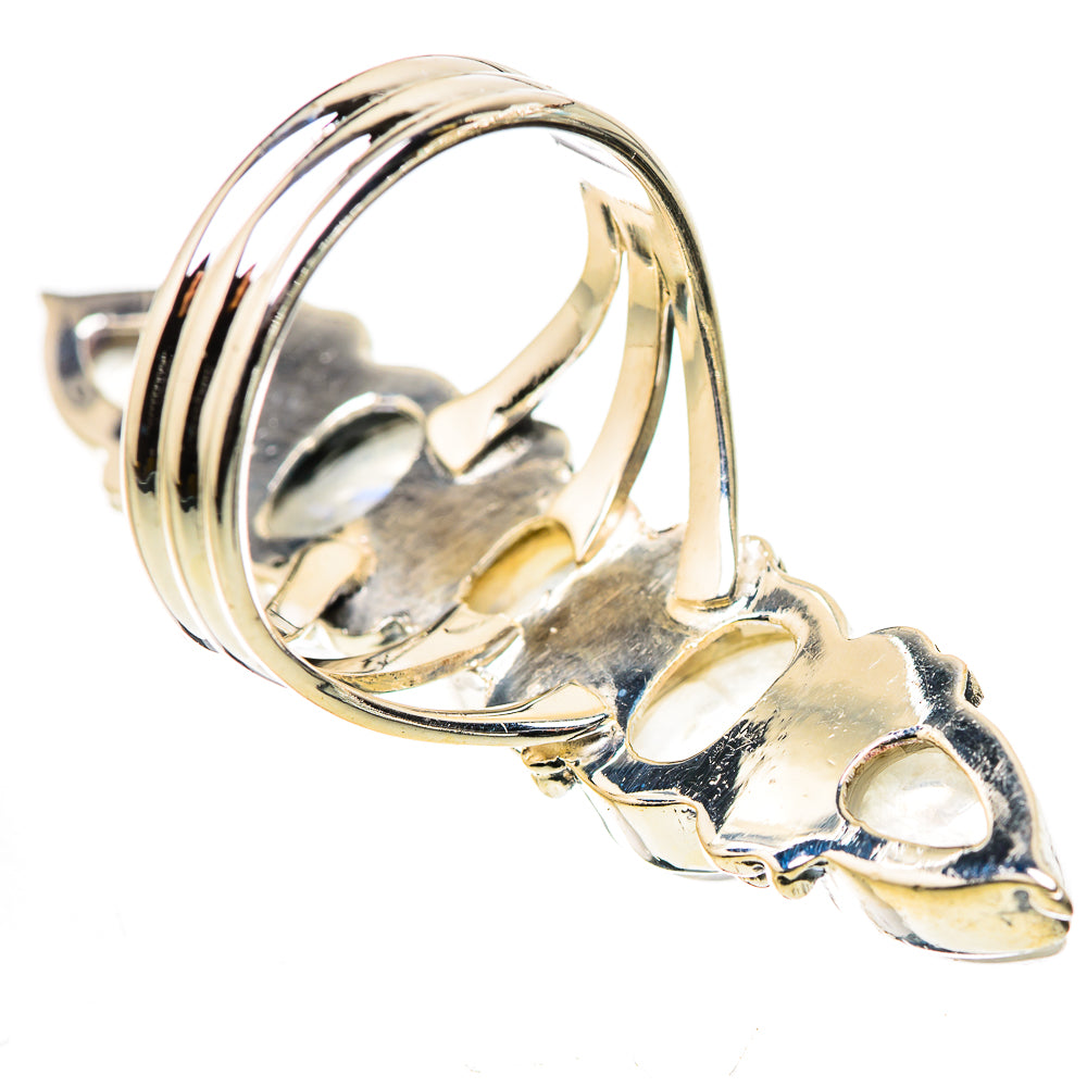 Rainbow Moonstone Rings handcrafted by Anasilvercos - RING133277 - Photo 3