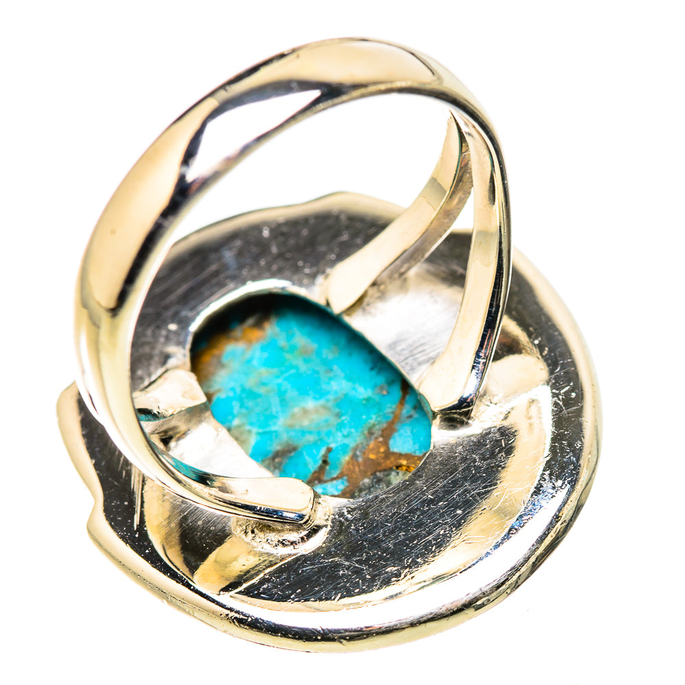 Blue Copper Composite Turquoise Rings handcrafted by Anasilvercos - RING133313 - Photo 3