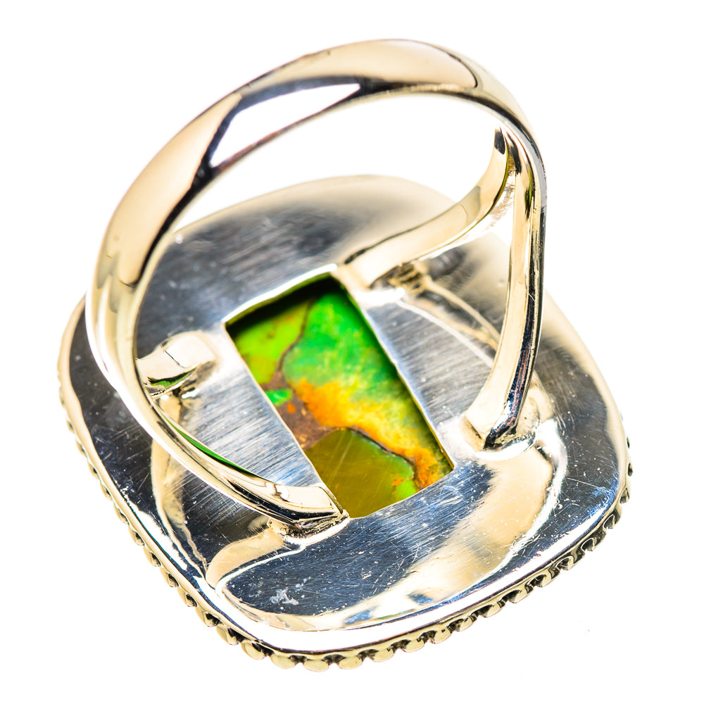 Green Copper Composite Turquoise Rings handcrafted by Anasilvercos - RING133320 - Photo 3