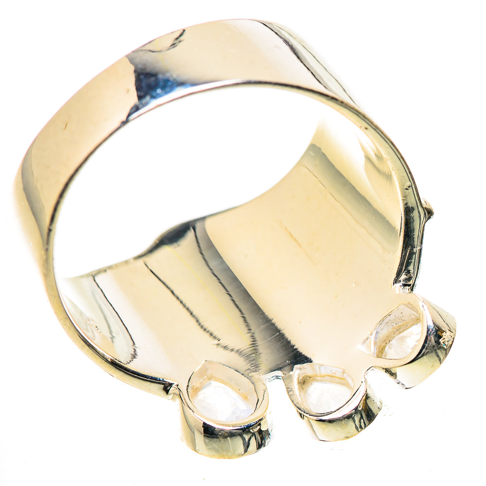 Rainbow Moonstone Rings handcrafted by Anasilvercos - RING133421 - Photo 3
