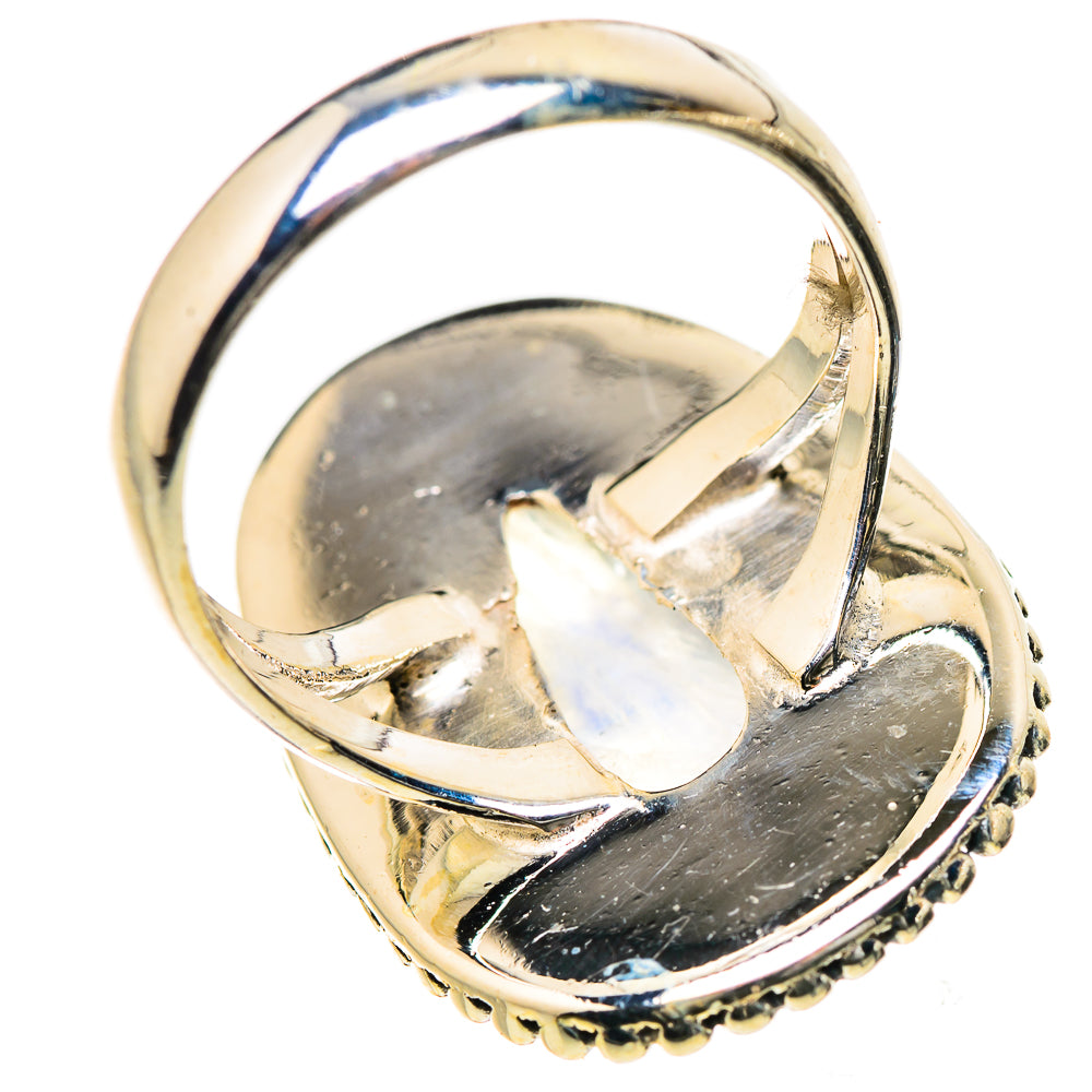Rainbow Moonstone Rings handcrafted by Anasilvercos - RING133422 - Photo 3
