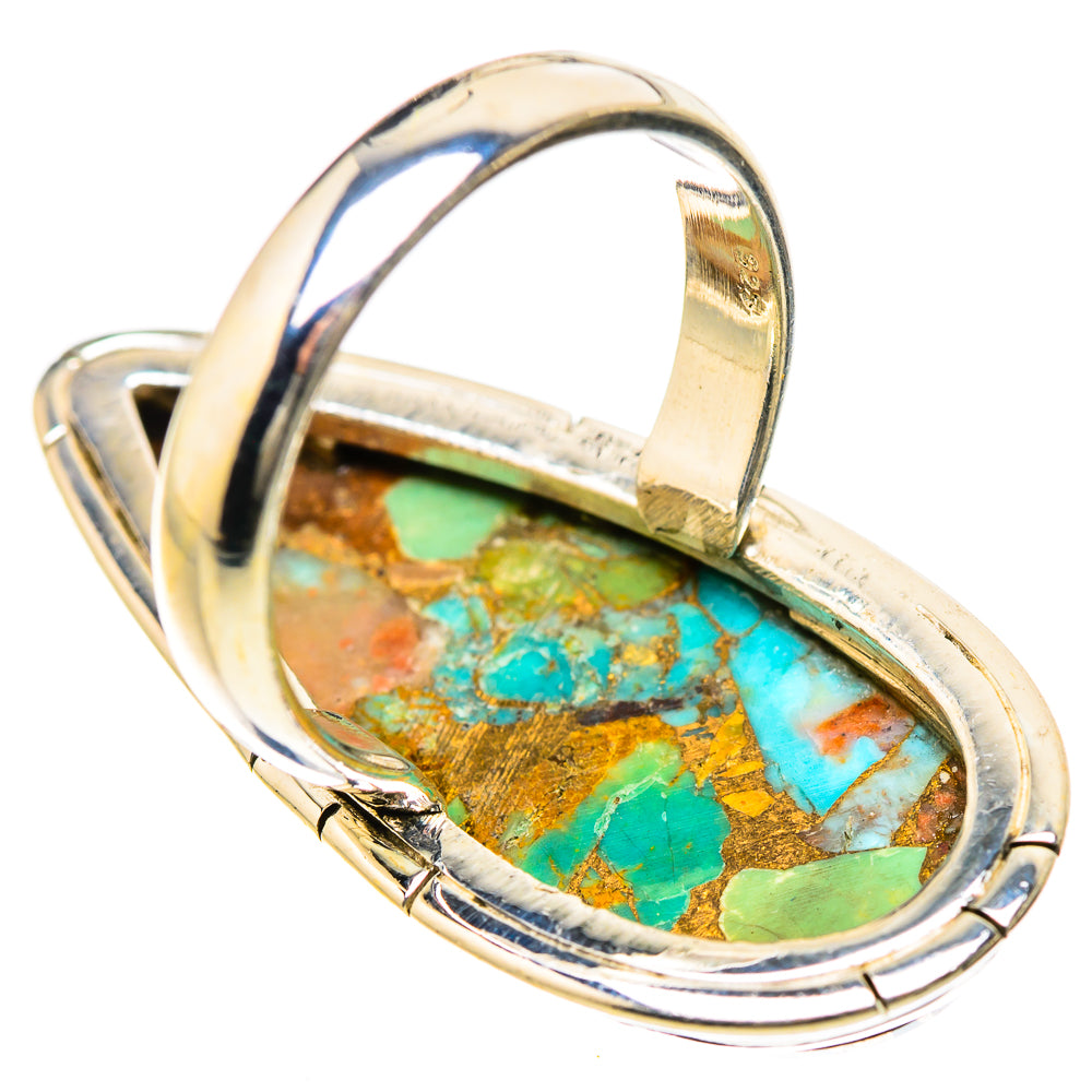 Kingman Mohave Turquoise Rings handcrafted by Anasilvercos - RING133466 - Photo 3