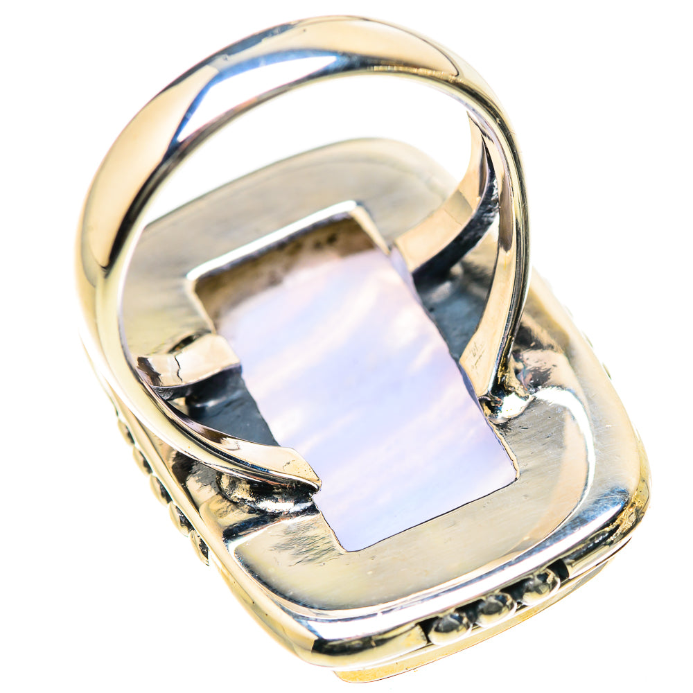 Blue Lace Agate Rings handcrafted by Anasilvercos - RING133488 - Photo 3