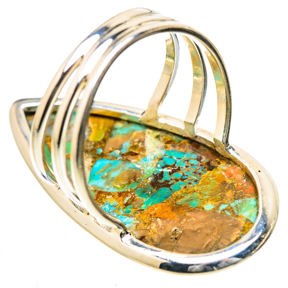 Kingman Mohave Turquoise Rings handcrafted by Anasilvercos - RING133493 - Photo 3