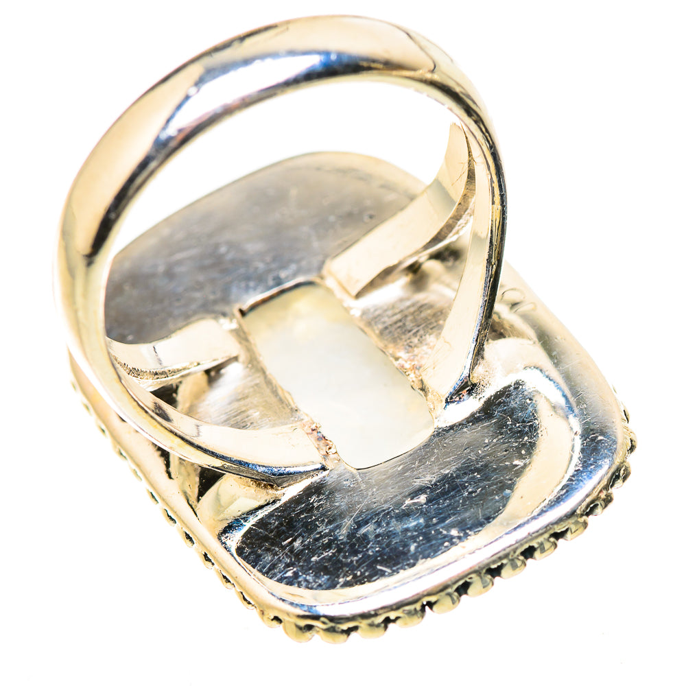 Rainbow Moonstone Rings handcrafted by Anasilvercos - RING133524 - Photo 3