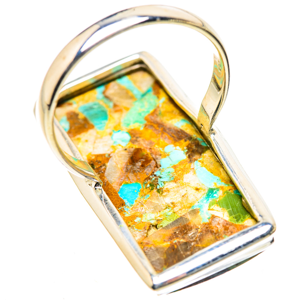 Kingman Mohave Turquoise Rings handcrafted by Anasilvercos - RING133541 - Photo 3