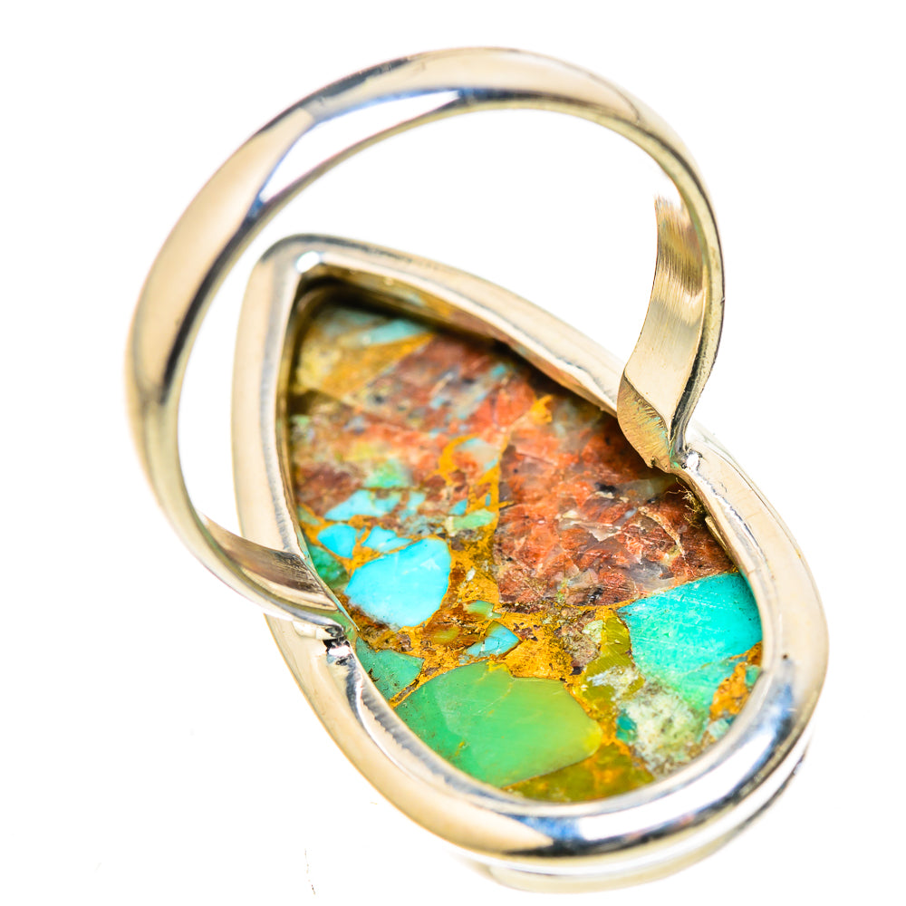 Kingman Mohave Turquoise Rings handcrafted by Anasilvercos - RING133548 - Photo 3