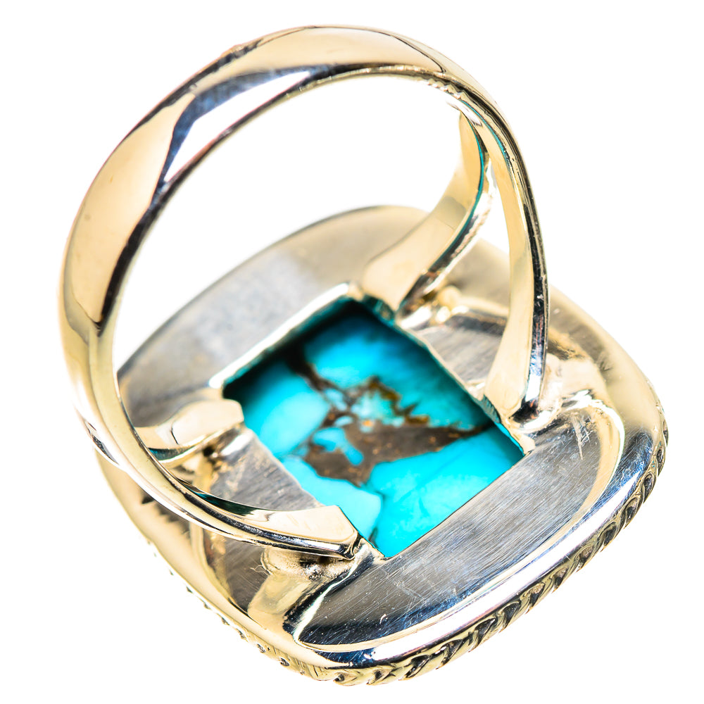 Blue Copper Composite Turquoise Rings handcrafted by Anasilvercos - RING133563 - Photo 3