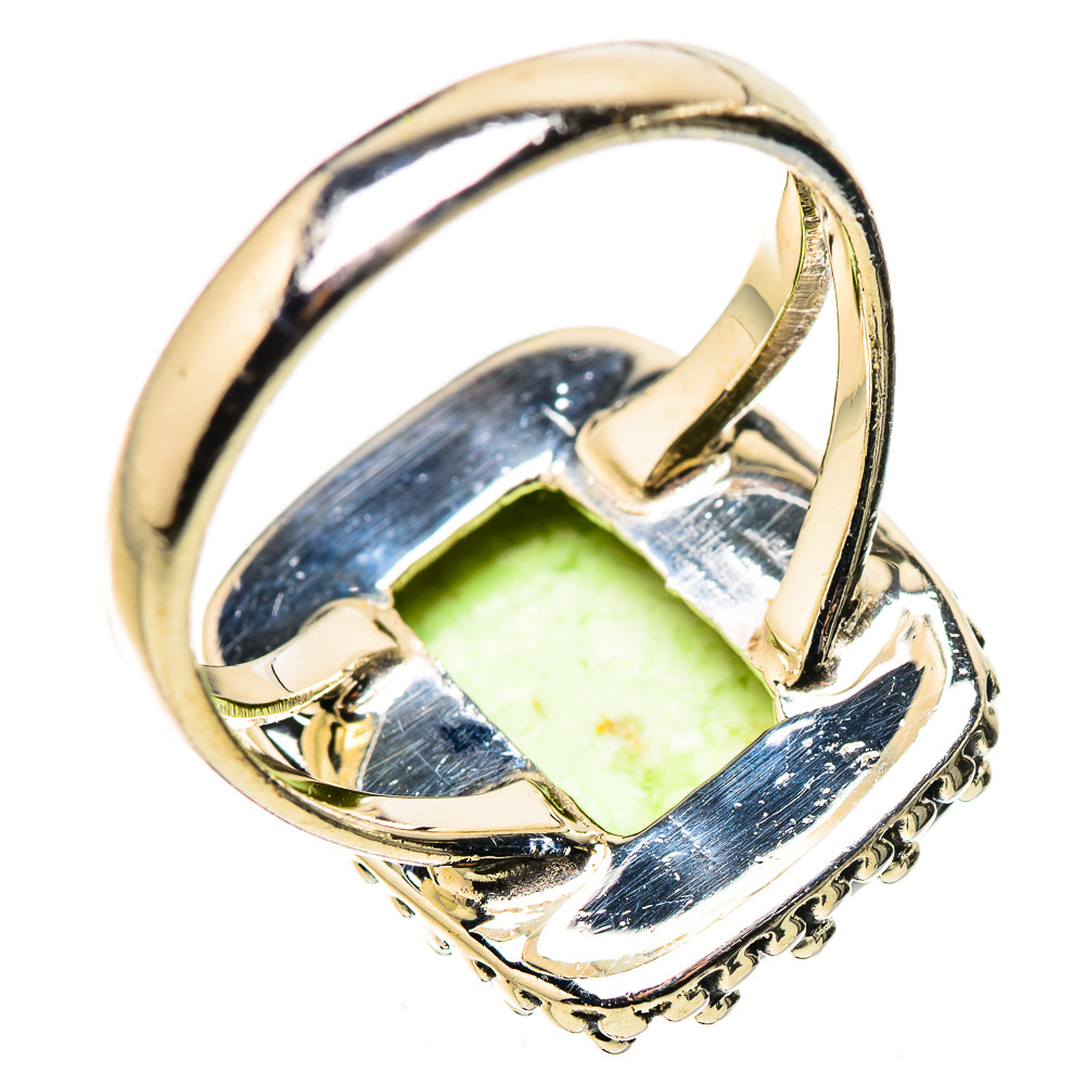 Lemon Chrysoprase Rings handcrafted by Anasilvercos - RING133573 - Photo 3