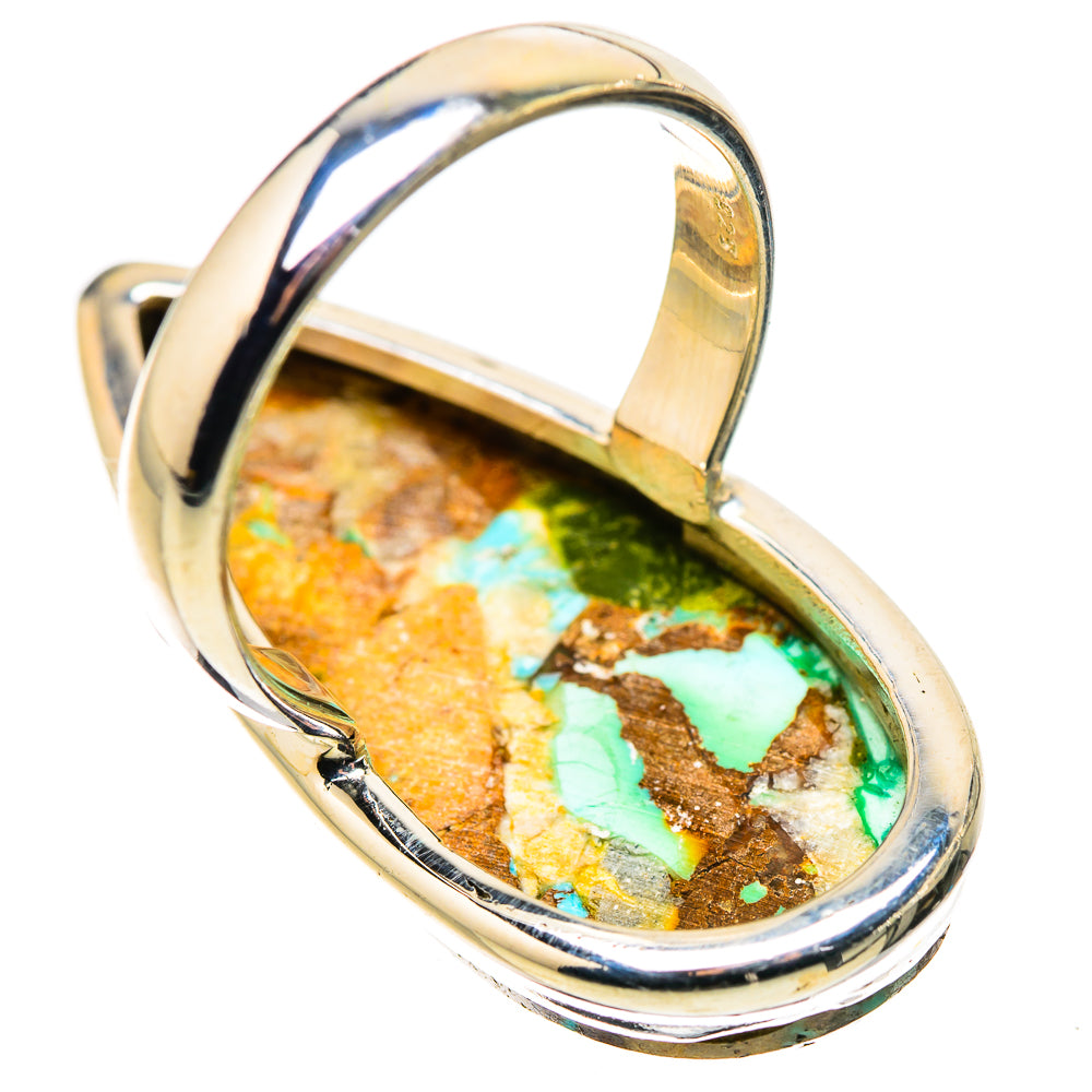 Kingman Mohave Turquoise Rings handcrafted by Anasilvercos - RING133718 - Photo 3