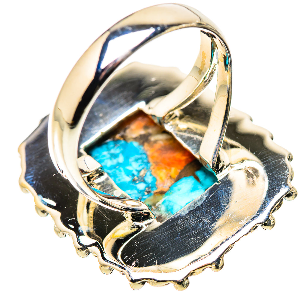 Spiny Oyster Turquoise Rings handcrafted by Anasilvercos - RING133720 - Photo 3