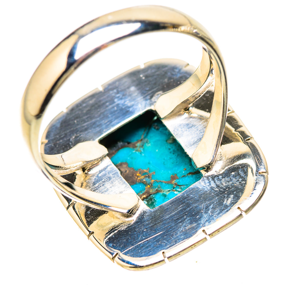 Blue Copper Composite Turquoise Rings handcrafted by Anasilvercos - RING133766 - Photo 3