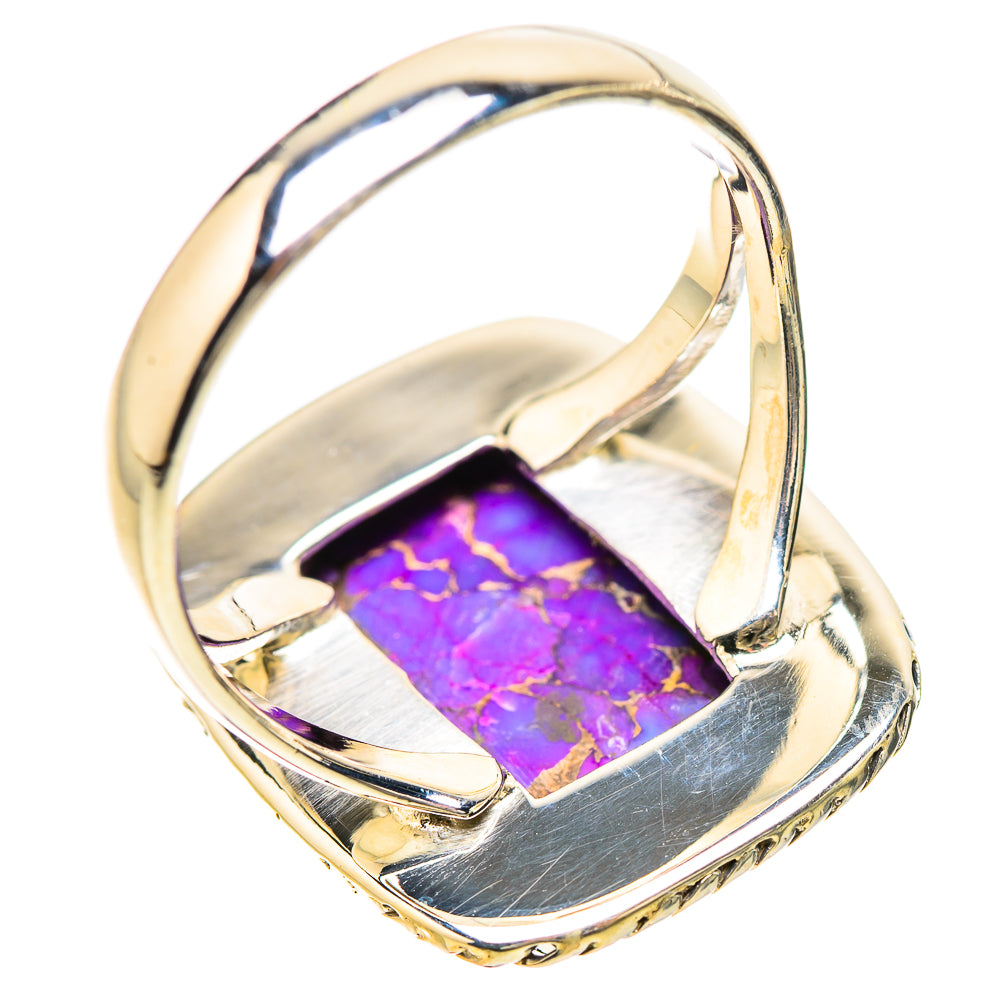 Purple Copper Composite Turquoise Rings handcrafted by Anasilvercos - RING133808 - Photo 3