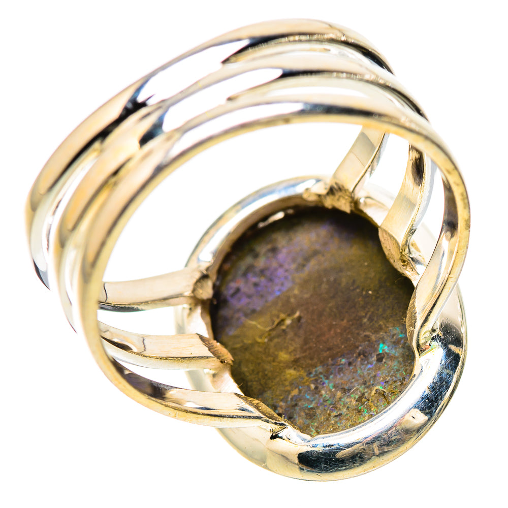 Andamooka Opal Rings handcrafted by Anasilvercos - RING133817 - Photo 3