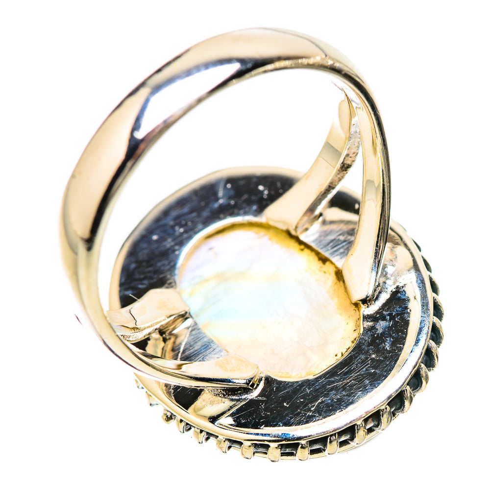 Rainbow Moonstone Rings handcrafted by Anasilvercos - RING133844 - Photo 3