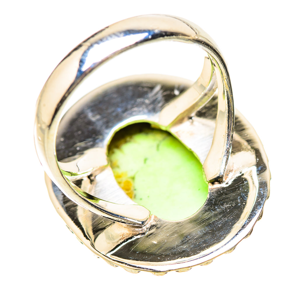 Lemon Chrysoprase Rings handcrafted by Anasilvercos - RING133864 - Photo 3