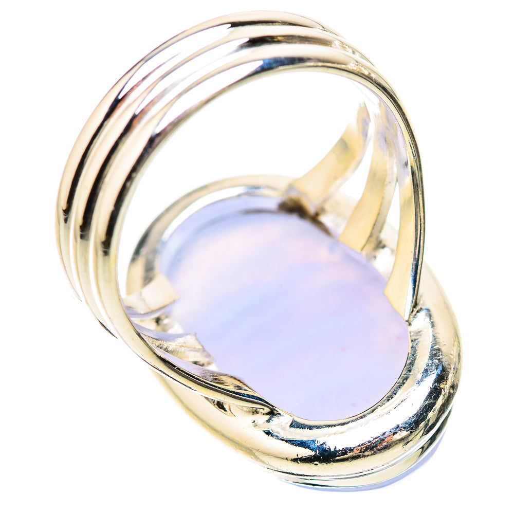 Blue Lace Agate Rings handcrafted by Anasilvercos - RING133878 - Photo 3