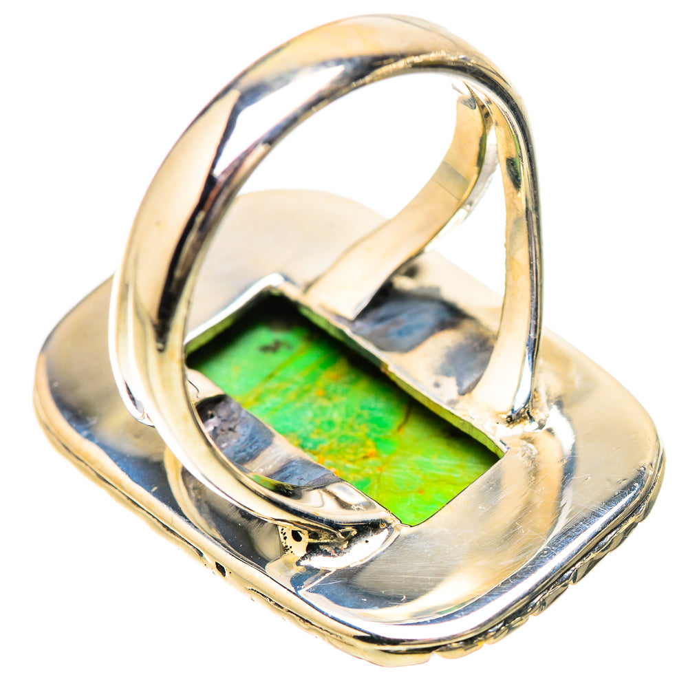 Green Copper Composite Turquoise Rings handcrafted by Anasilvercos - RING133939 - Photo 3