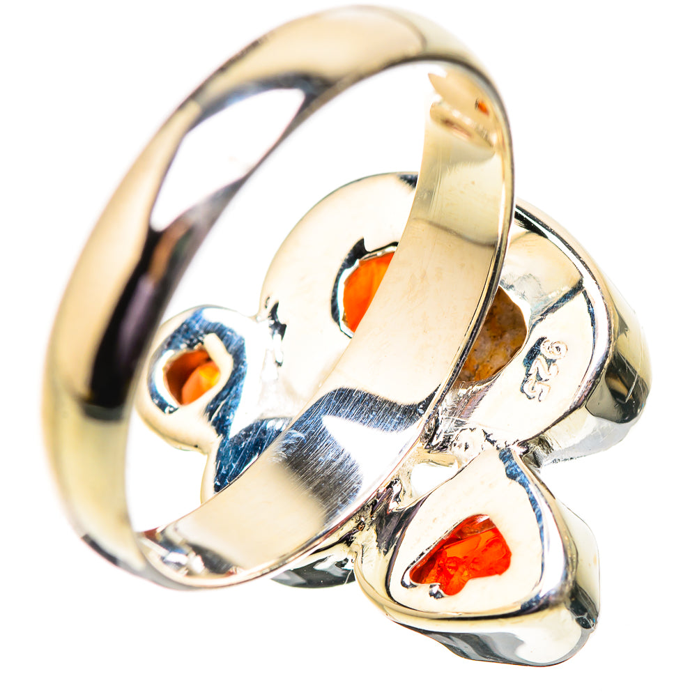 Mexican Fire Opal Rings handcrafted by Anasilvercos - RING133984 - Photo 3