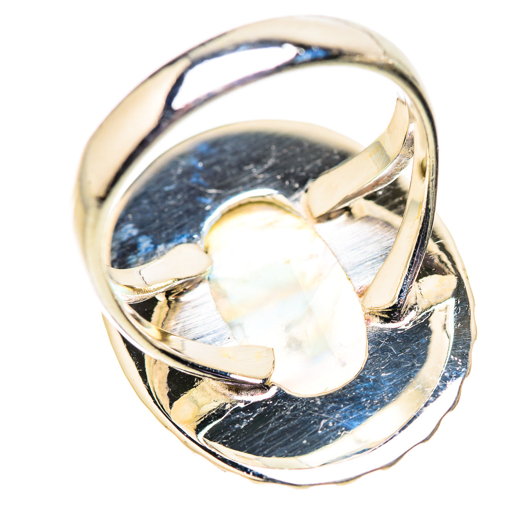 Rainbow Moonstone Rings handcrafted by Anasilvercos - RING134007 - Photo 3
