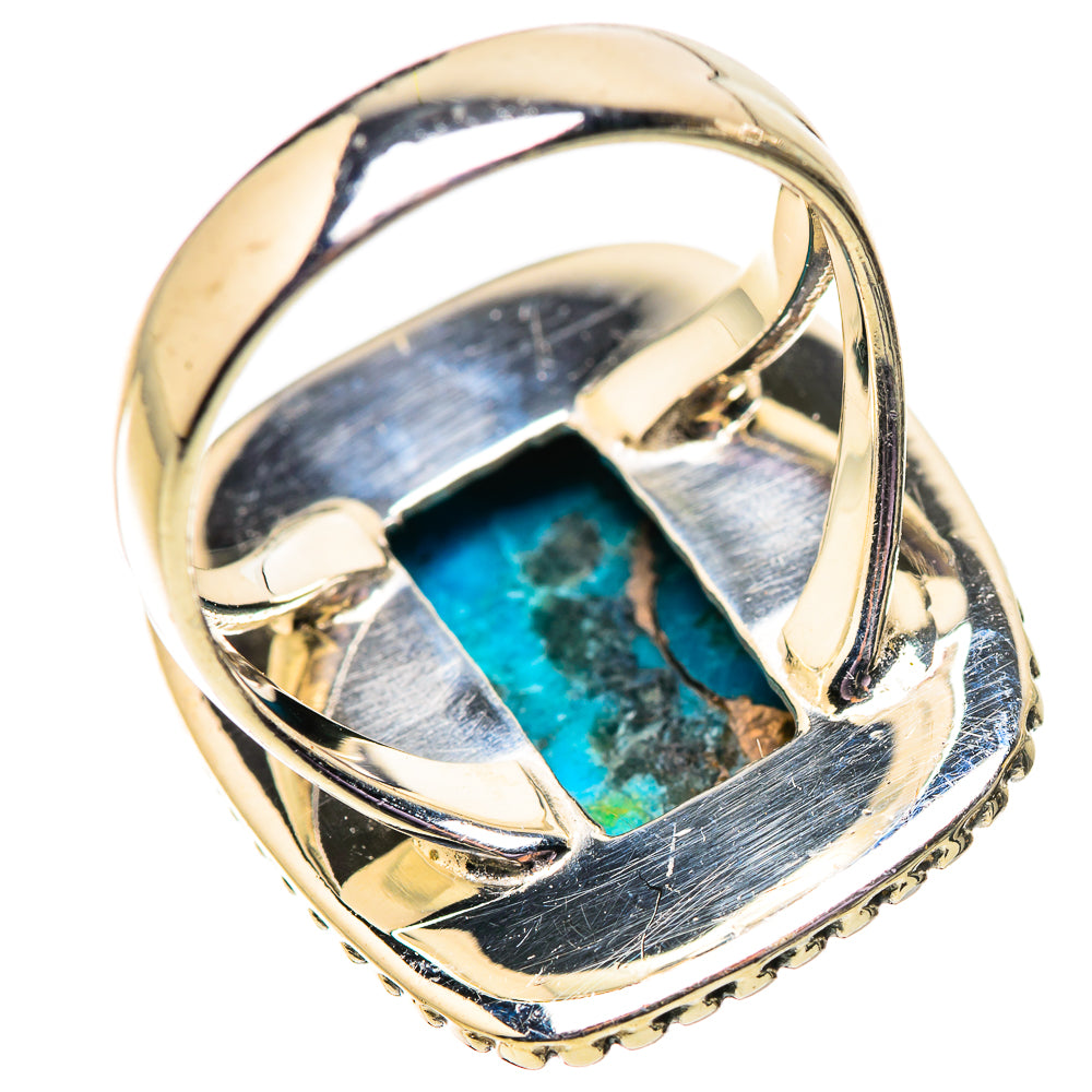 Blue Copper Composite Turquoise Rings handcrafted by Anasilvercos - RING134020 - Photo 3