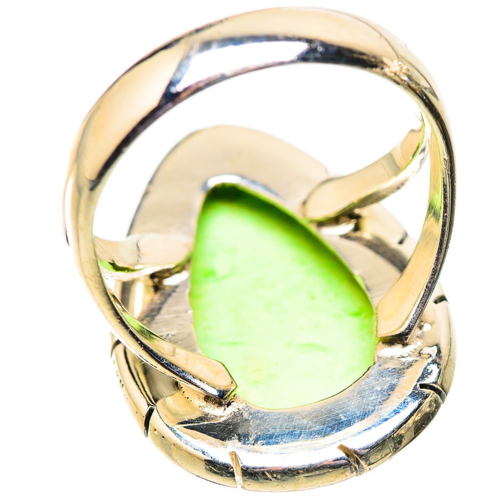 Lemon Chrysoprase Rings handcrafted by Anasilvercos - RING134023 - Photo 3