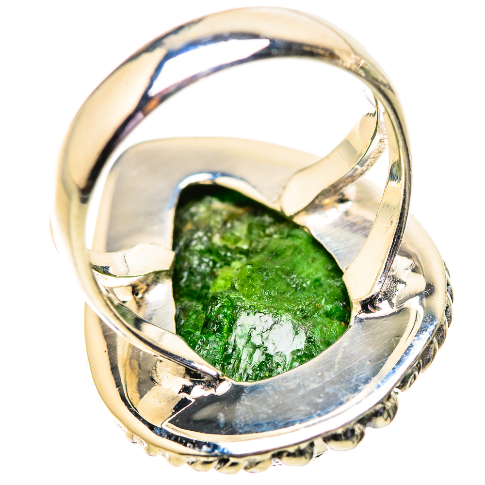 Chrome Diopside Rings handcrafted by Anasilvercos - RING134024 - Photo 3