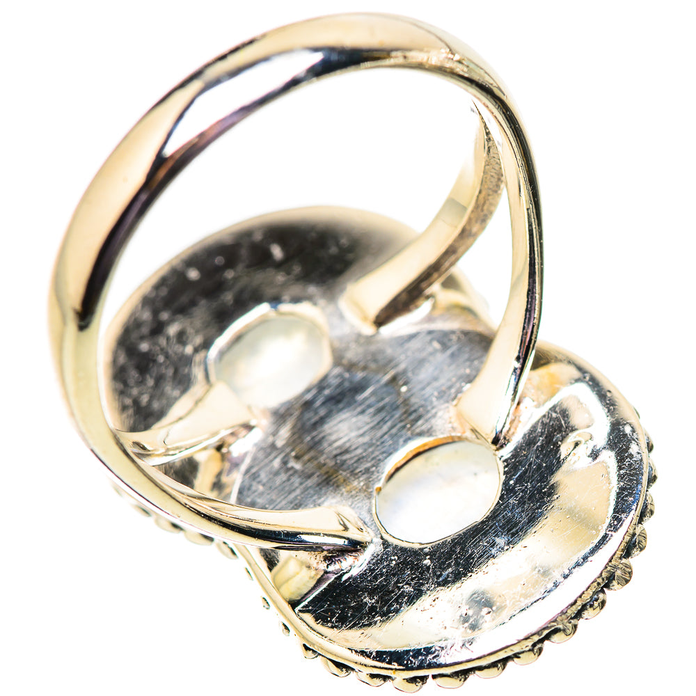 Rainbow Moonstone Rings handcrafted by Anasilvercos - RING134060 - Photo 3