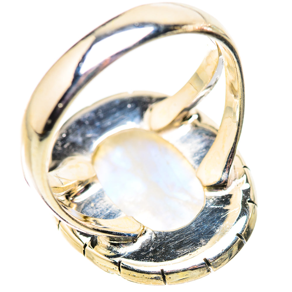 Rainbow Moonstone Rings handcrafted by Anasilvercos - RING134086 - Photo 3