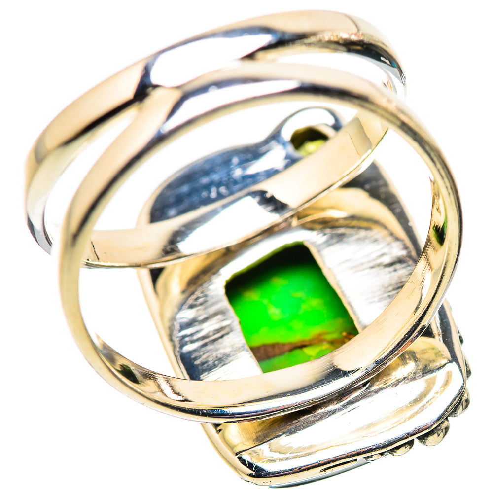 Green Copper Composite Turquoise Rings handcrafted by Anasilvercos - RING134098 - Photo 3