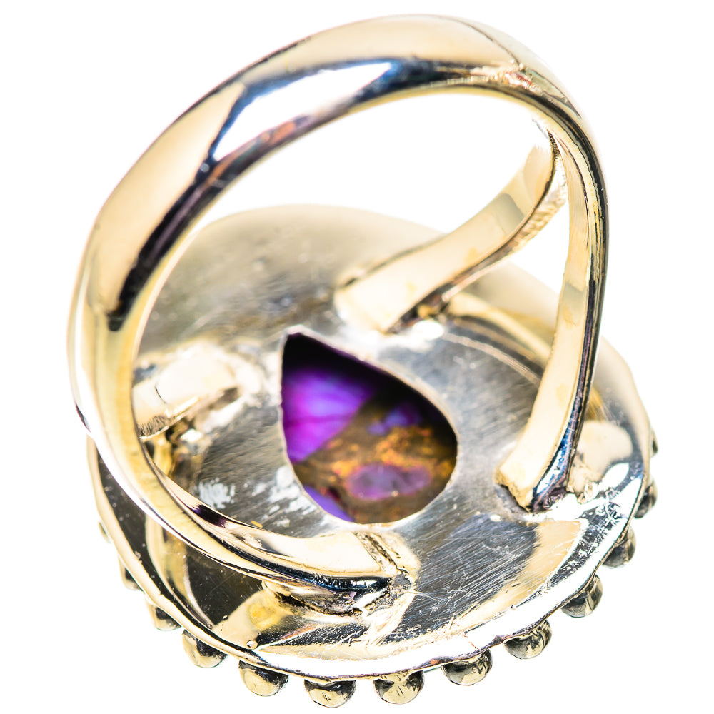 Purple Copper Composite Turquoise Rings handcrafted by Anasilvercos - RING134104 - Photo 3