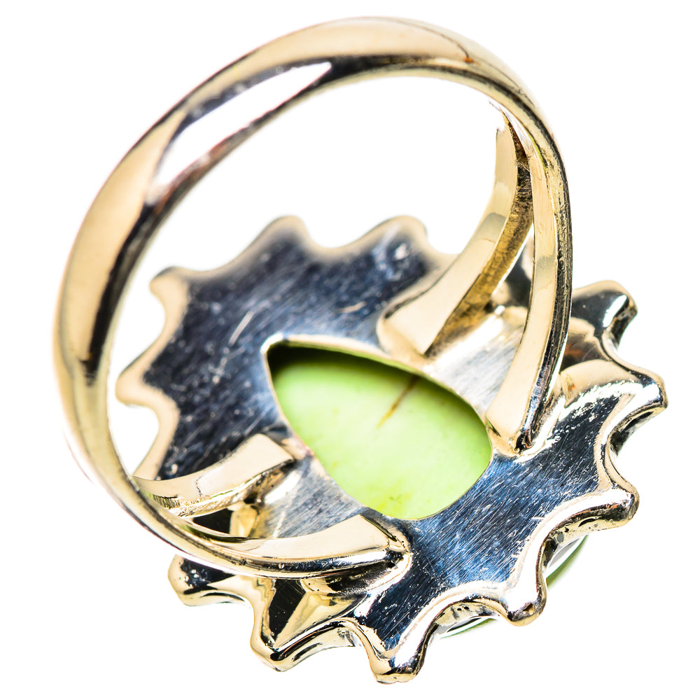 Lemon Chrysoprase Rings handcrafted by Anasilvercos - RING134163 - Photo 3