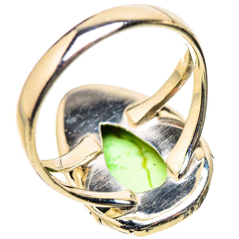 Lemon Chrysoprase Rings handcrafted by Anasilvercos - RING134189 - Photo 3