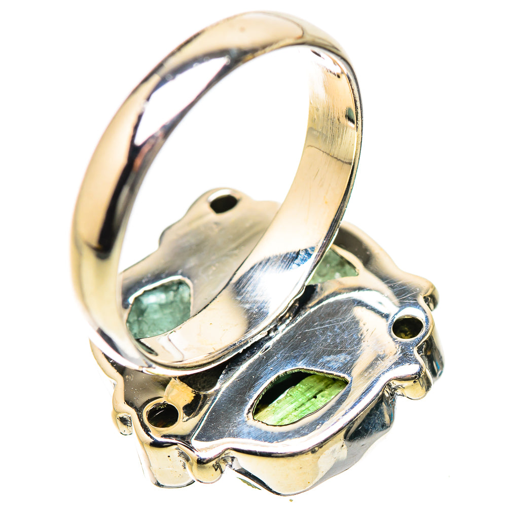 Green Tourmaline, Peridot Rings handcrafted by Anasilvercos - RING134206 - Photo 3