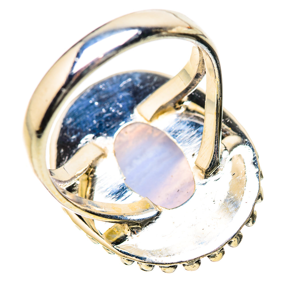 Blue Lace Agate Rings handcrafted by Anasilvercos - RING134238 - Photo 3